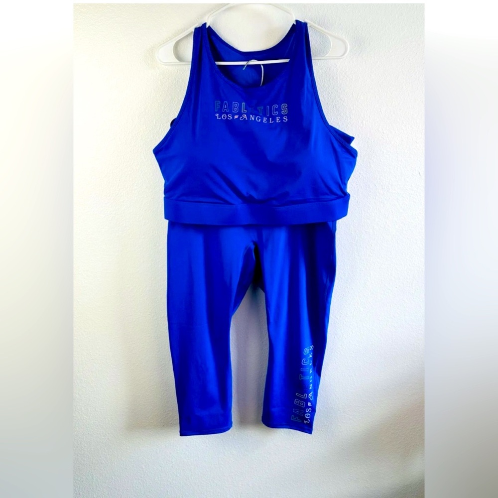 Blue Fabletics Set leggings and sports bra